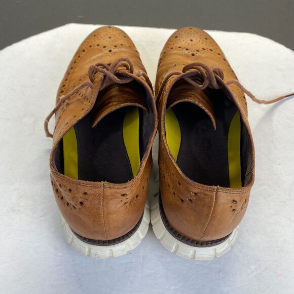 Cole Haan Zerogrand Men’s Size 10.5 M Brown Leather Wingtip Oxford Shoes C14493 - Picture 9 of 16